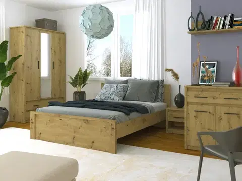 Spálňové zostavy KONDELA Airon spálňa dub artisan