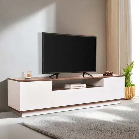 TV stolíky TV stolík Veramont - White, Walnut