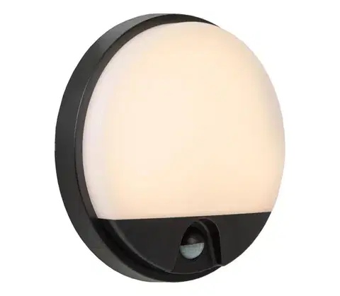 Záhradné lampy Lucide 22863/10/30 - LED Vonkajšie svietidlo so senzorom HUPS LED/10W/230V IP54 22863/10/30