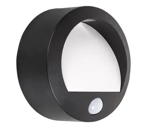 Záhradné lampy Rabalux 7969 - LED Vonkajšie nástenné svietidlo so senzorom AMARILLO LED/1,5W/3xAA IP44 čierna  7969