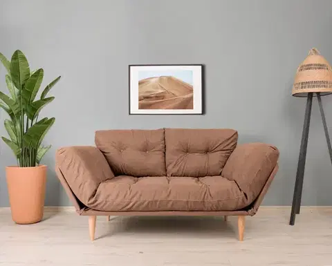 Pohovky a gauče Trojmiestna rozkladacia pohovka Nina Daybed - Light Brown GR102