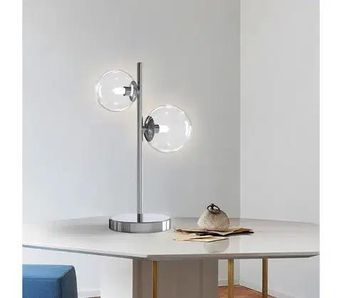 Lampy ONLI - Stolná lampa KIMBERLY 2xG9/6W/230V 40 cm lesklý chróm 5107/LGC