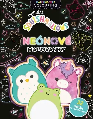 Pre deti a mládež - ostatné Squishmallows - Neonové maľovanky