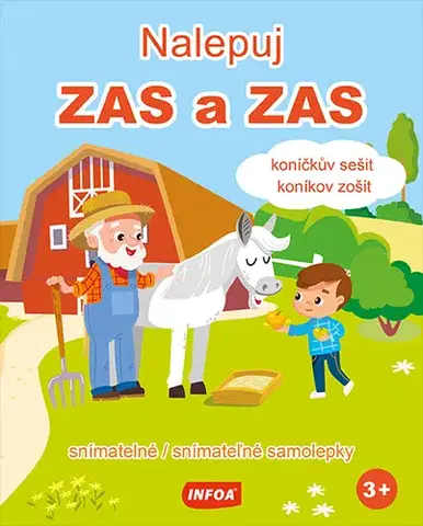 Nalepovačky, vystrihovačky, skladačky Nalepuj ZAS a ZAS - koníčkův sešit / koníkov zošit - snímatelné / snímatelné samolepky (CZ/SK vydanie)