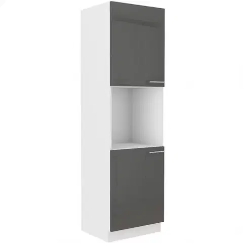 Kuchynské skrinky stojace Kuchynská skrinka Lara 60dp-210 2f Bb Mdf Šedá lesk