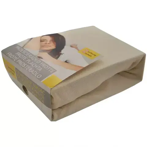 Bytový textil Froté plachta s gumkou 1,6/2,0 kol2 ecru