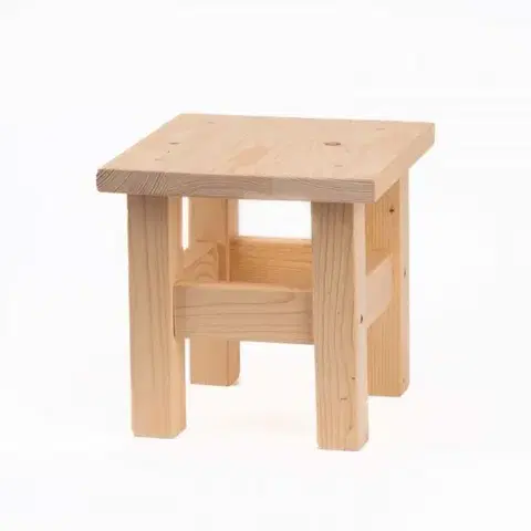 Stolčeky Kinekus Drevený stolček, štvorec 25x25cm, výška 26cm