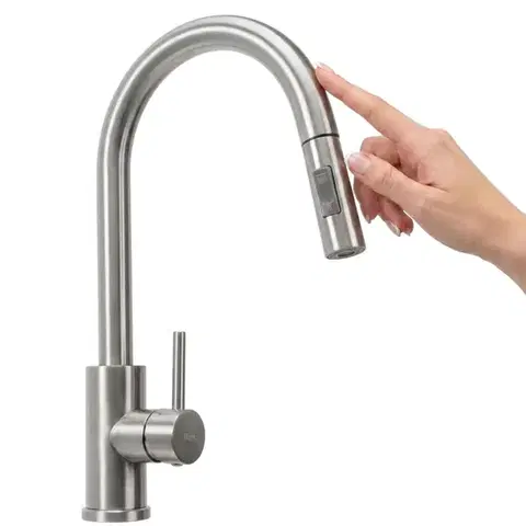 Kúpeľňové batérie REA - Kuchynská batéria Fresh Touch Brush Nickel REA-B6735