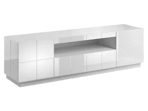 TV stolíky CAMA MEBLE Reja tv stolík biely lesk