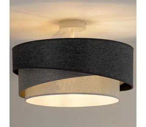 Svietidlá  - Prisadený luster KOBO 1xE27/15W/230V pr. 45 cm šedá/biela 601061