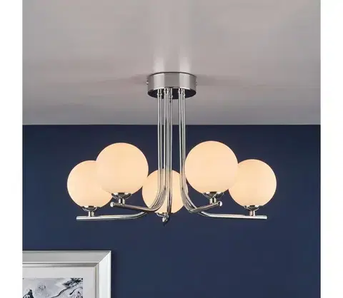 Svietidlá Där Lighting Där Lighting CRA5450-02 - Luster na tyči CRADLE 5xG9/25W/230V lesklý chróm CRA5450-02