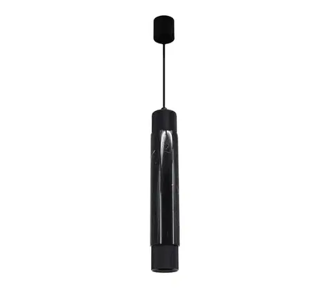 Svietidlá  Luster na lanku MARBLE 1xGU10/8W/230V čierna/zlatá ML63400