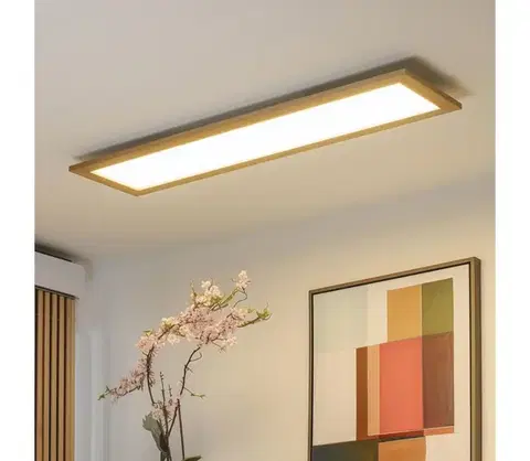 Svietidlá BRILAGI - LED Stropné svietidlo SLIMFRAME WOOD LED/58W/230V 124x34 cm hnedá BG1546+EG99424