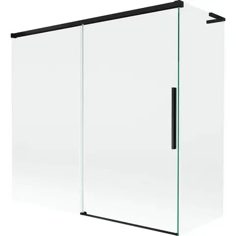Sprchové dvere MEXEN/S - Rox L vaňová zástena 2-krídlová posuvná 170 + 70 x 150, transparent, čierna 8C9L-170-070-70-00