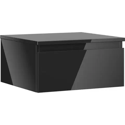Kúpeľňový nábytok MEXEN/S - Orio kúpeľňová skrinka pod umývadlo 50 cm s doskou, 1 šuplík, čierna lesk 91A10-05023-1-BFC70