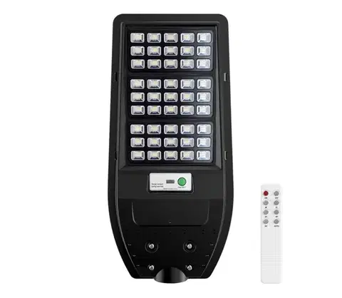 LED osvetlenie  LED solárne pouličné svietidlo VIA 100W/10000 mAh 3,2V 6000K IP54 + diaľkové ovládanie EKO9094