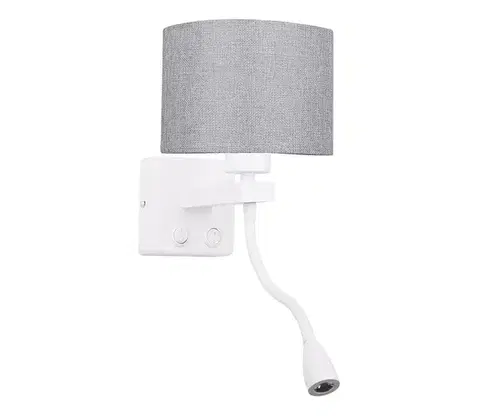 Svietidlá  LED Flexibilné svietidlo POLO 1xE27/40W+LED/2W 230V biela 21-75383