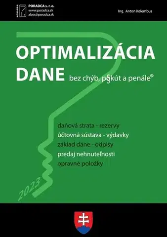 Dane, účtovníctvo Optimalizácia dane 2023 - Anton Kolembus