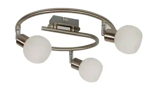 Stropná svetla Špirálová stropná lampa 3X40W G9 saténový chróm ALABASTER