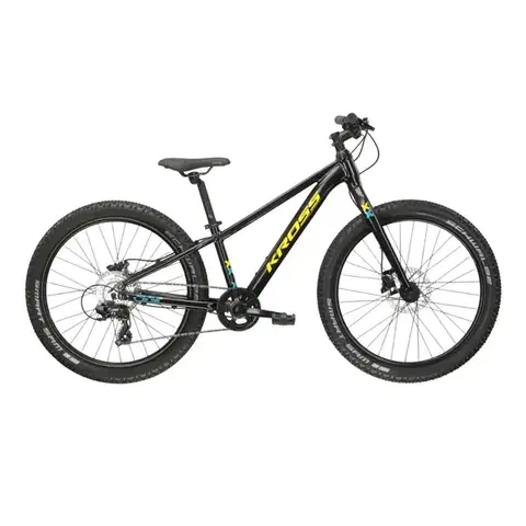Bicykle Kross LEVEL JR 2.0 čierna / žltá / lesk - S (12", 130-150 cm)