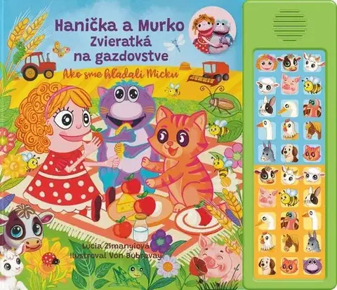 Zvukové knihy Hanička a Murko - Zvieratká na gazdovstve - Lucia Zimányiová
