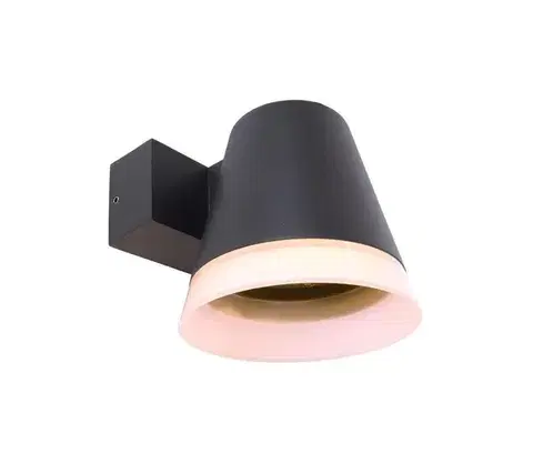 LED osvetlenie Deko-Light 731076 -LED Vonkajšie nástenné svietidlo SERPENTIS 6,2W/230V IP54 čierna 731076