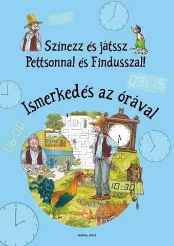 Pre deti a mládež - ostatné Színezz és játssz Pettsonnal és Findusszal! - Ismerkedés az órával - Sven Nordqvist