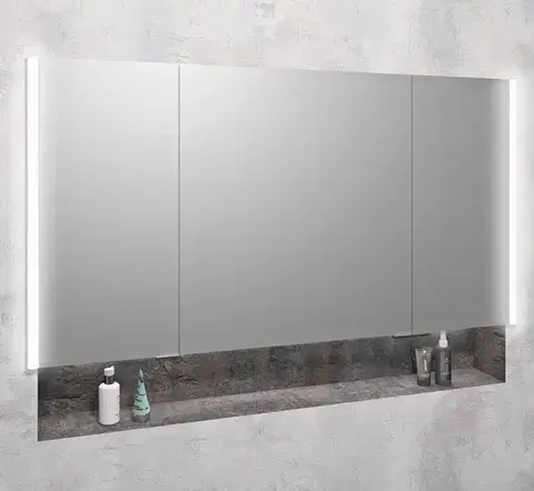 Kúpeľňový nábytok SAPHO - INTEGRA zápustná galérka s LED osvetlením, 125x70cm IN125
