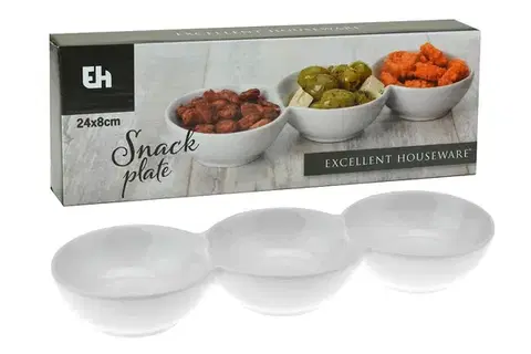 Misky polievka, kompót, šalát MAKRO - Misky porcelán Snack delené