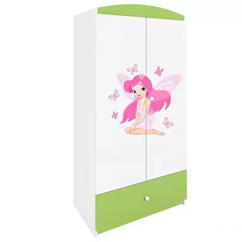 Skrine do izieb Skriňa Babydreams Zelená – Víla 1