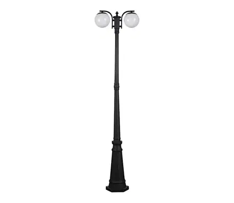 Záhradné lampy  Vonkajšia lampa 2xE27/60W/230V IP44 199 cm čierna 11828