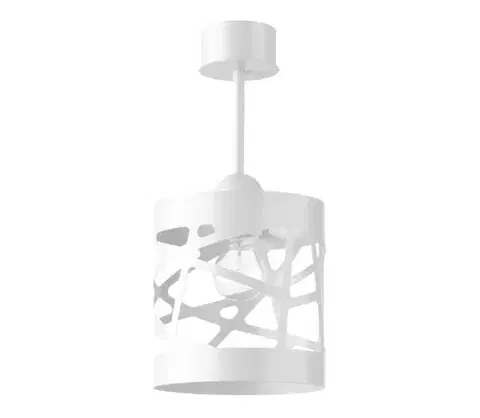 Svietidlá  Luster na tyči MODUL FREZ 1xE27/60W/230V pr. 17,5 cm biela 31053