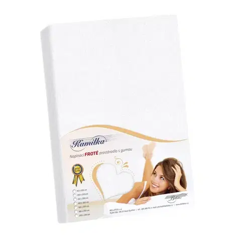 Plachty Bellatex Froté prestieradlo Kamilka biela, 140 x 200 cm