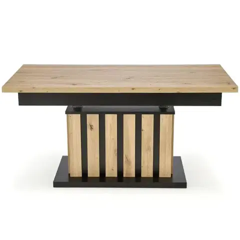 Konferenčné stolíky s úložným priestorom Zdvíhací stolík Baretti lamele artisan/čierna 130/170