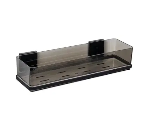 Svietidlá WENKO 71446800 - Polička VACUUM-LOC QUADRO ED 38,5x14,5 cm čierna 71446800