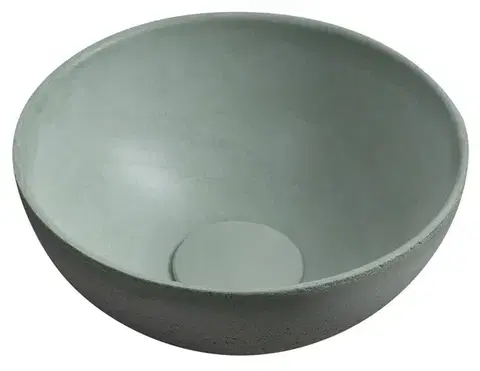 Umývadlá SAPHO - MINOR betónové umývadlo na dosku, priemer 26cm, zelená mat MR26023
