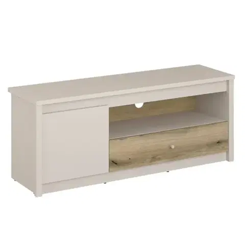 TV stolíky KONDELA Karos 2D1S tv stolík kašmír / dub evoke