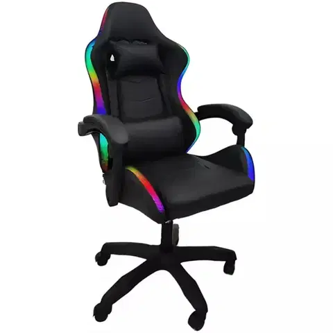 Otočné kreslá Kreslo pre Hráča Herodion 8685  čierna/LED RGB