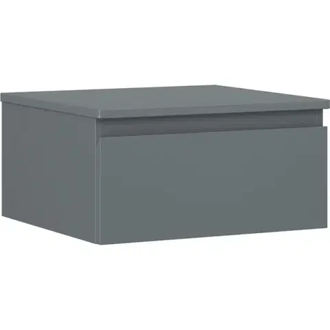 Kúpeľňový nábytok MEXEN/S - Orio kúpeľňová skrinka pod umývadlo 50 cm s doskou, 1 šuplík, grafit mat 91A10-05023-1-BFC66