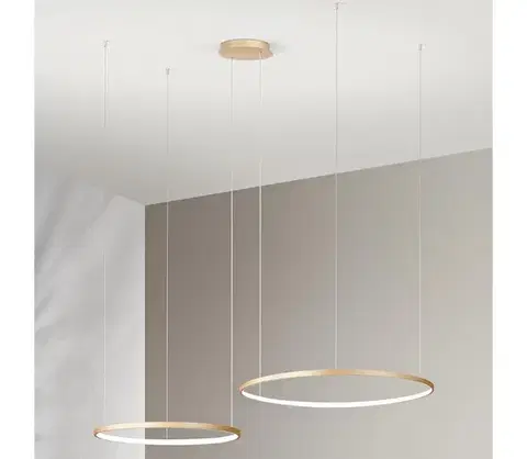 Svietidlá Ondaluce - LED stmievateľný luster na lanku SOEL LED/28W/230V + LED/38W zlatá SO.SOEL/2-ORO