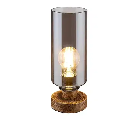 Lampy Rabalux 74120 - Stolná lampa TANNO 1xE27/25W/230V dub 74120