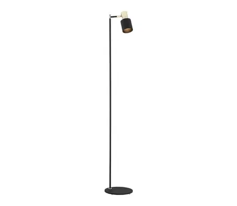 Lampy Argon 4259 - Stojacia lampa DORIA 1xE27/15W/230V čierna/mosadz 4259