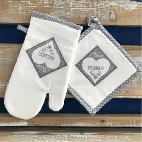 Chňapky Kinekus Chňapka a podložka kuchynská, HOME sivá