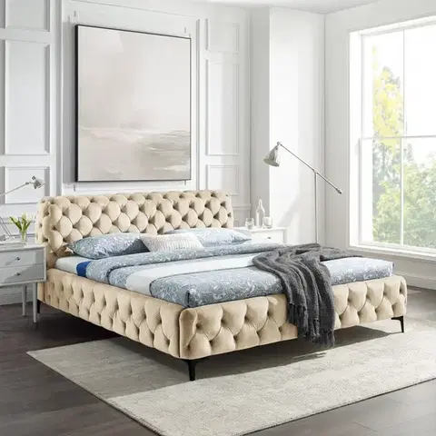 Postele Chesterfield posteľ ZETHOS Dekorhome