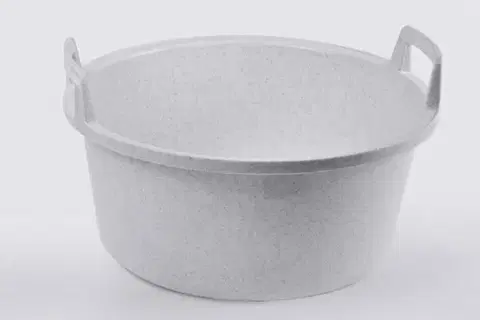 Lavóry, vandle ALFA PLASTIK - Škopok 43x19cm granit biely 15l