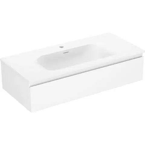 Kúpeľňový nábytok MEXEN/S - Orio kúpeľňová skrinka 100 cm s umývadlom Vela, 1 šuplík, biela mat 91A10-10023-1-BF01-W23M01