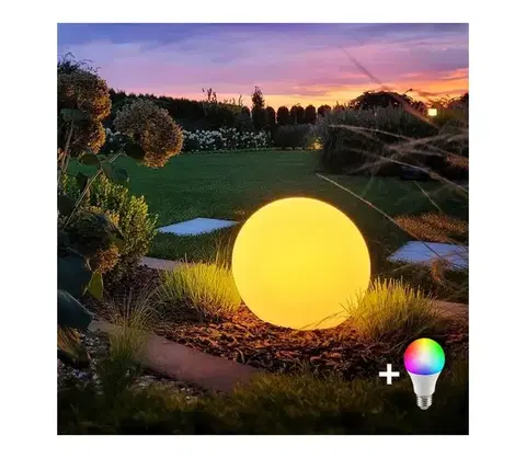 Záhradné lampy  Stmievateľné vonkajšie LED RGBW svietidlo GLOBO 1xE27/12W/230V priemer 60 cm IP44 MI2489+AI0819