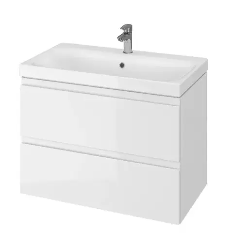 Kúpeľňové zostavy Kúpeľňová skrinka s umývadlom Moduo 80 cm biela