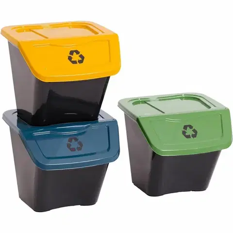 Odpadkové koše Kôš na triedený odpad Ecobin 30 l, 3 ks