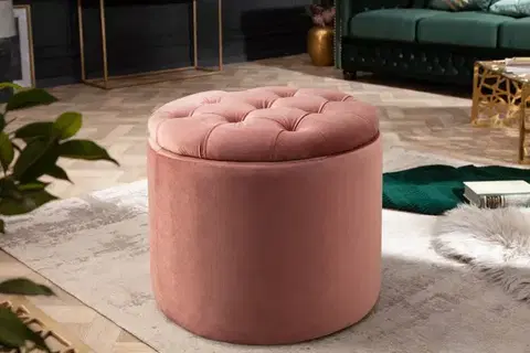 Taburety a podnožky Chesterfield taburet ZETHOS Dekorhome